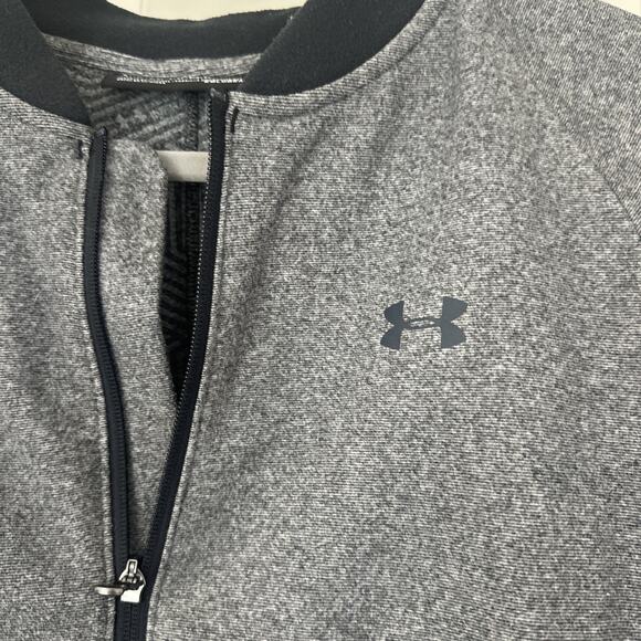 Under Armour Loose ColdGear UA XLarge Full Zip Mock Neck Lightweight Jacket - Picture 3 of 8